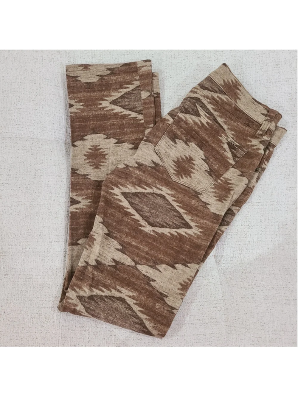 Ralph Lauren Jeans Co Jeans Womens 4 Brown Modern Skinny Aztec Print Southwest